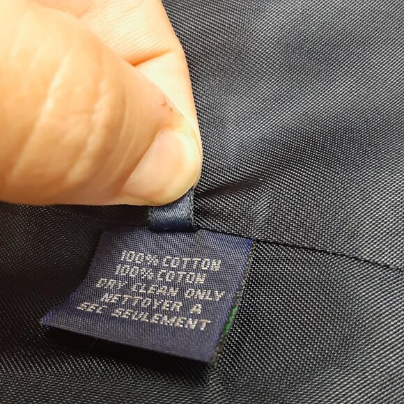 RALPH LAUREN SPORT Navy Blue 100% Cotton one button blazer Women's size 10 - Picture 6 of 13